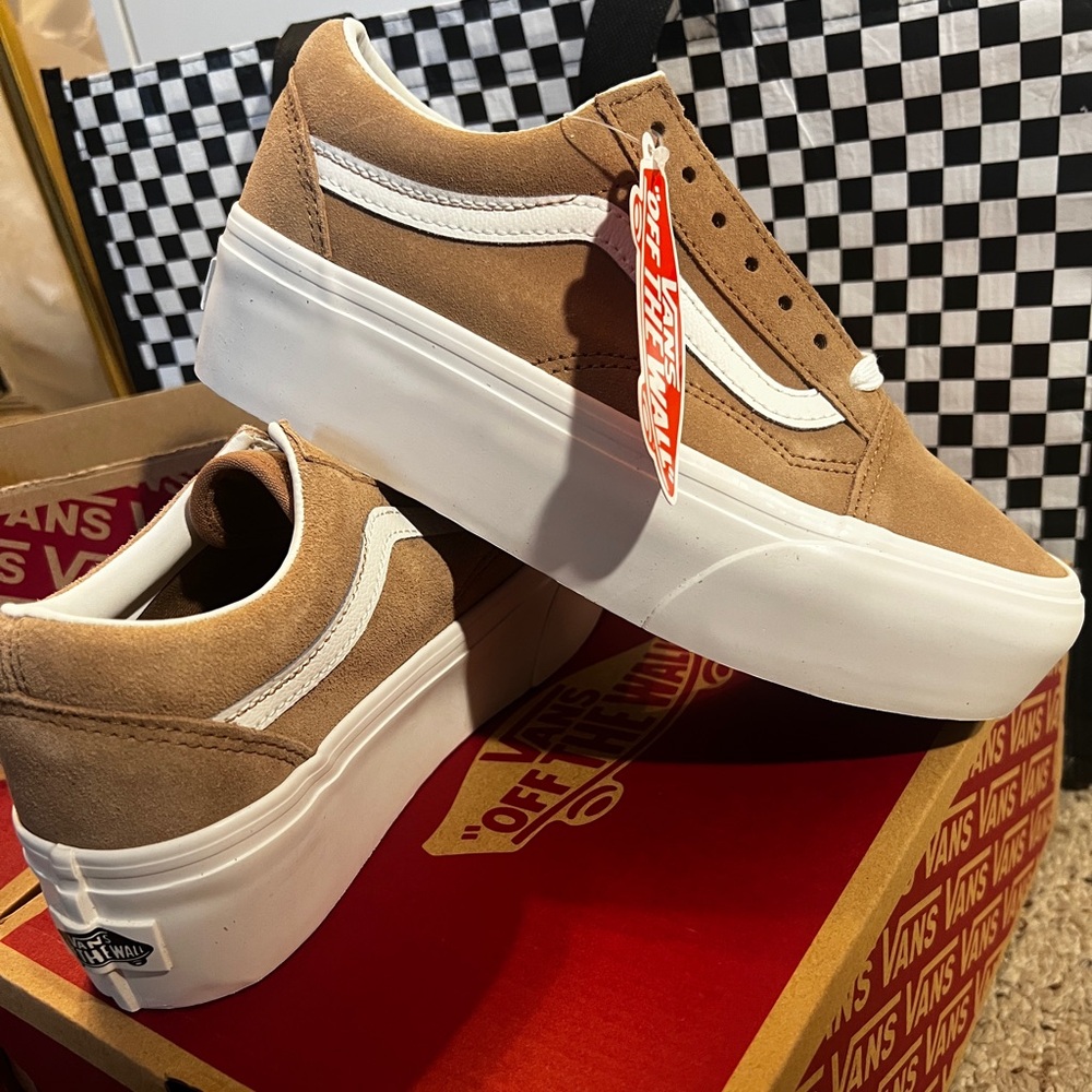 NWT VANS OLD SKOOL STACKFORM TAN